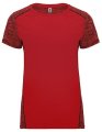 Dames Sportshirt Roly Zolder Rood-Heather Rood